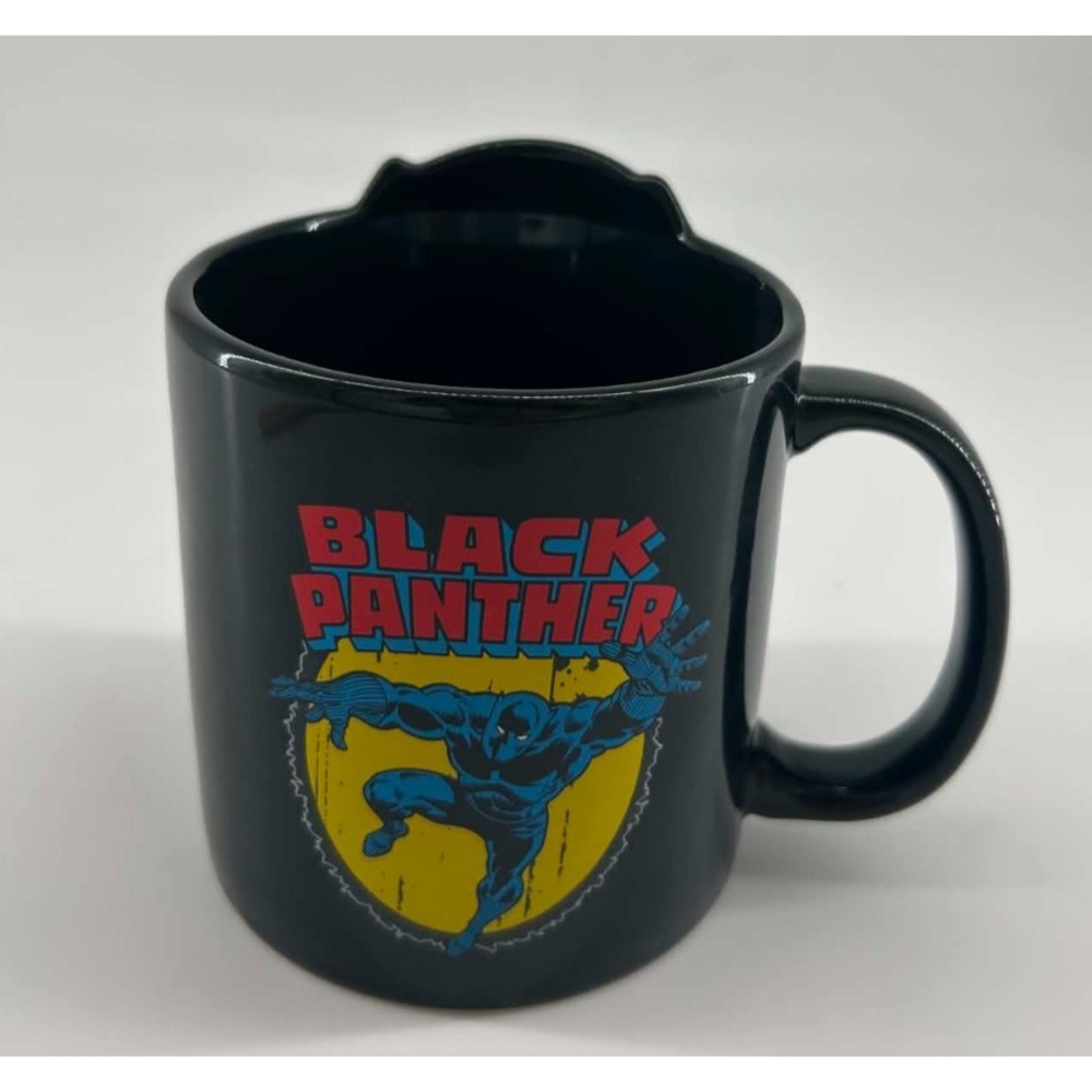 Marvel Avengers Black Panther Coffee Mug 12oz Ceramic 3D Design Black Cup